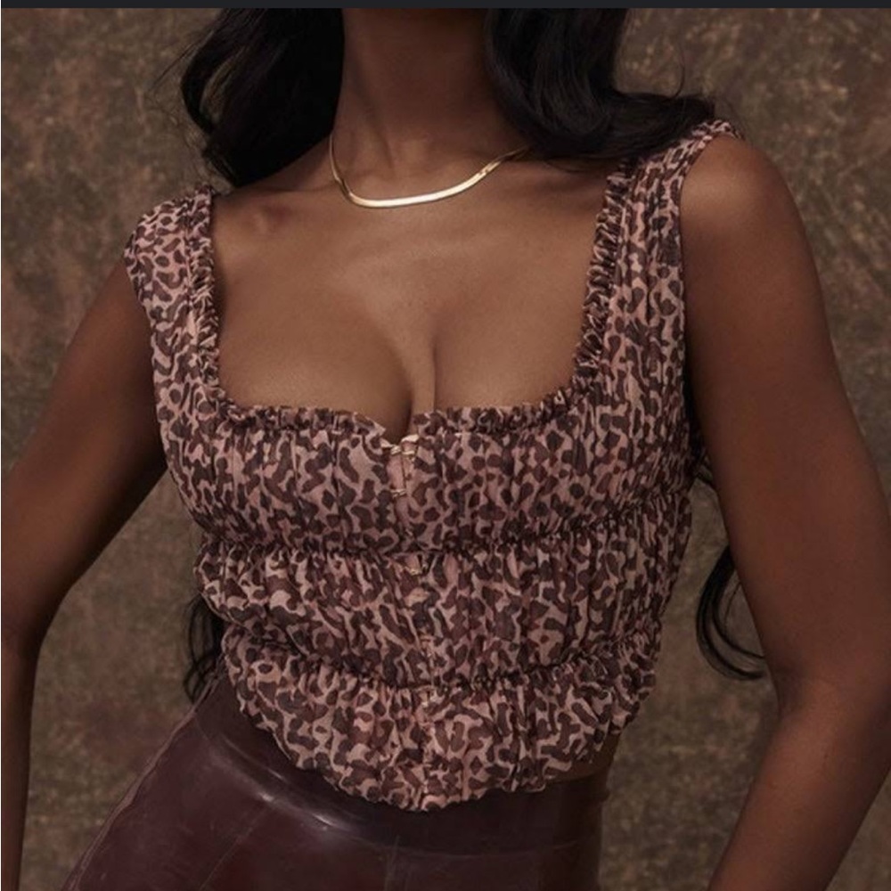 House of CB Cheetah Print Corset Top
